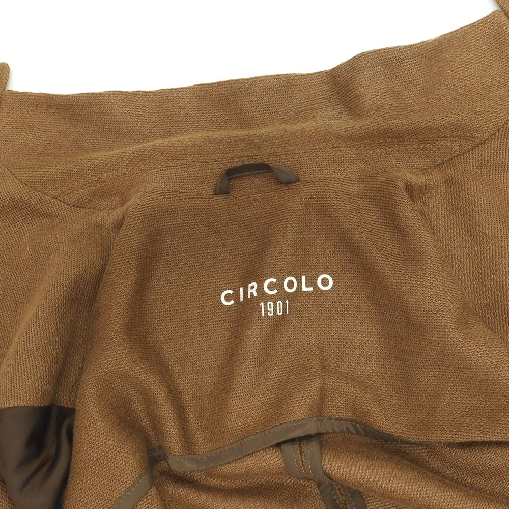 【中古】チルコロ1901 CIRCOLO 1901 リネン ダブル6B カジュアルジャケット ブラウン【サイズ48】【 状態ランクC 】【 メンズ 】