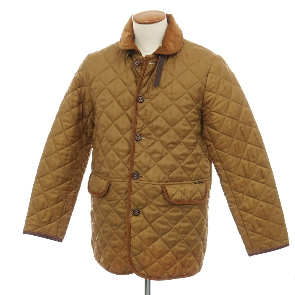 【中古】ラベンハム LAVENHAM ポリエステル系 キルティング 中綿ブルゾン オーカー【サイズ38】【 状態ランクB 】【 メンズ 】