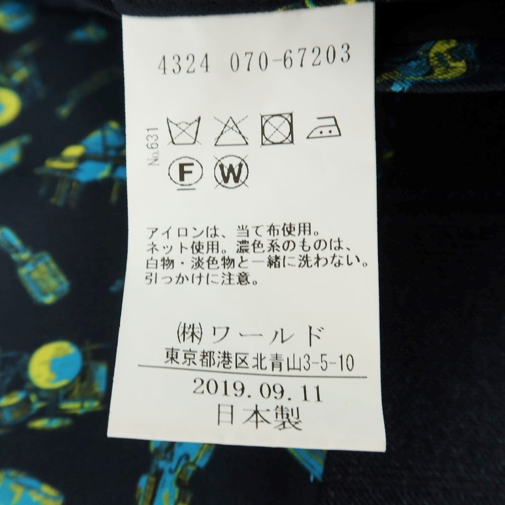 【中古】タケオキクチ TAKEO KIKUCHI Sculpture(オーダー品) ポリエステル チェック 3つボタンスーツ ネイビーxブラック【サイズ表記なし(L位)】【 状態ランクC 】【 メンズ 】