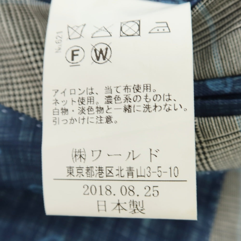 【中古】タケオキクチ TAKEO KIKUCHI Sculpture(オーダー品) ウール グレンチェック 6B ダブルスーツ グレーxライトブルー【サイズ表記なし(L位)】【 状態ランクD 】【 メンズ 】