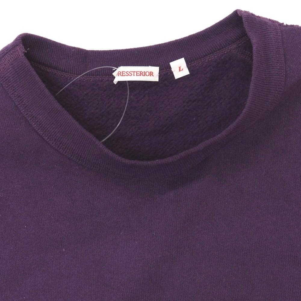 【中古】ドレステリア DRESSTERIOR コットン クルーネック スウェット パープル【サイズL】【 状態ランクC 】【 メンズ 】