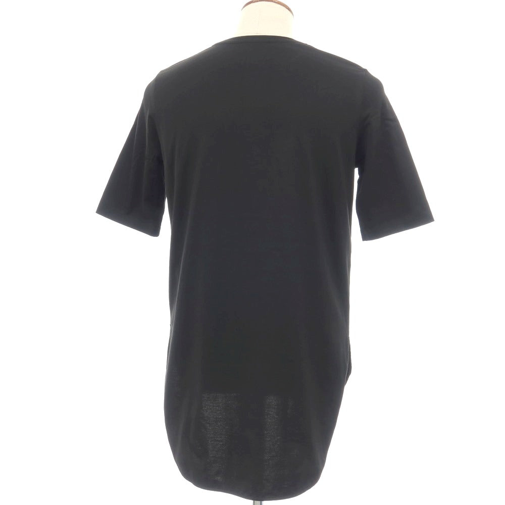 【中古】エイトン ATON コットン クルーネック ラウンドヘム 半袖Tシャツ ブラック系【サイズ2】【 状態ランクB 】【 メンズ 】