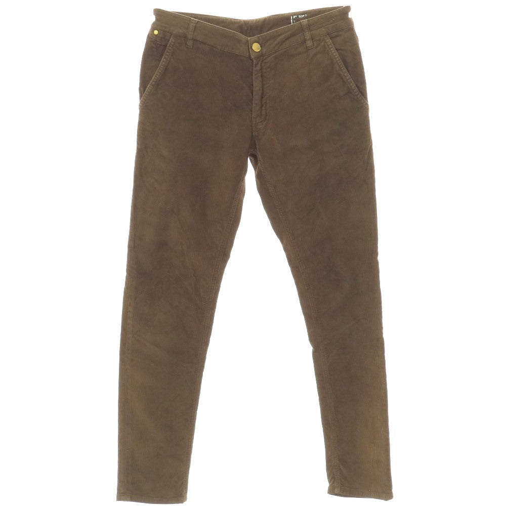 【中古】ピーティートリノ PT TORINO TOMORROWLAND別注 GRUNGE ストレッチ コットン 細畝 コーデュロイパンツ ブラウン【サイズ32】【 状態ランクB 】【 メンズ 】