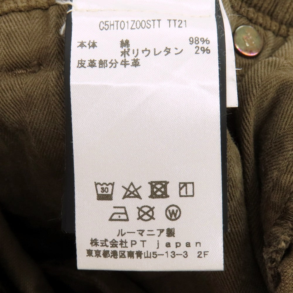【中古】ピーティートリノ PT TORINO TOMORROWLAND別注 GRUNGE ストレッチ コットン 細畝 コーデュロイパンツ ブラウン【サイズ32】【 状態ランクB 】【 メンズ 】
