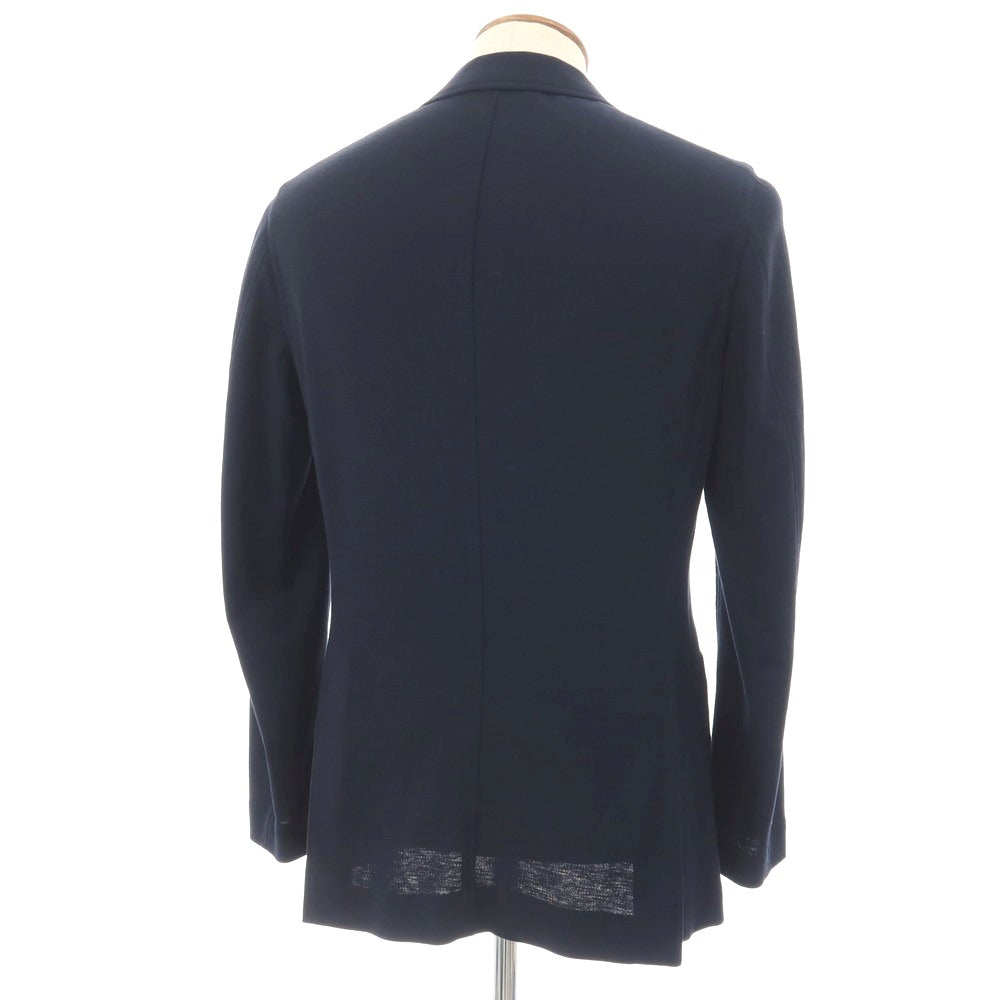 【中古】バーニーズニューヨーク BARNEYS NEWYORK リネンコットンナイロン ジャージー 3B カジュアルジャケット ネイビー【サイズ48】【 状態ランクB 】【 メンズ 】