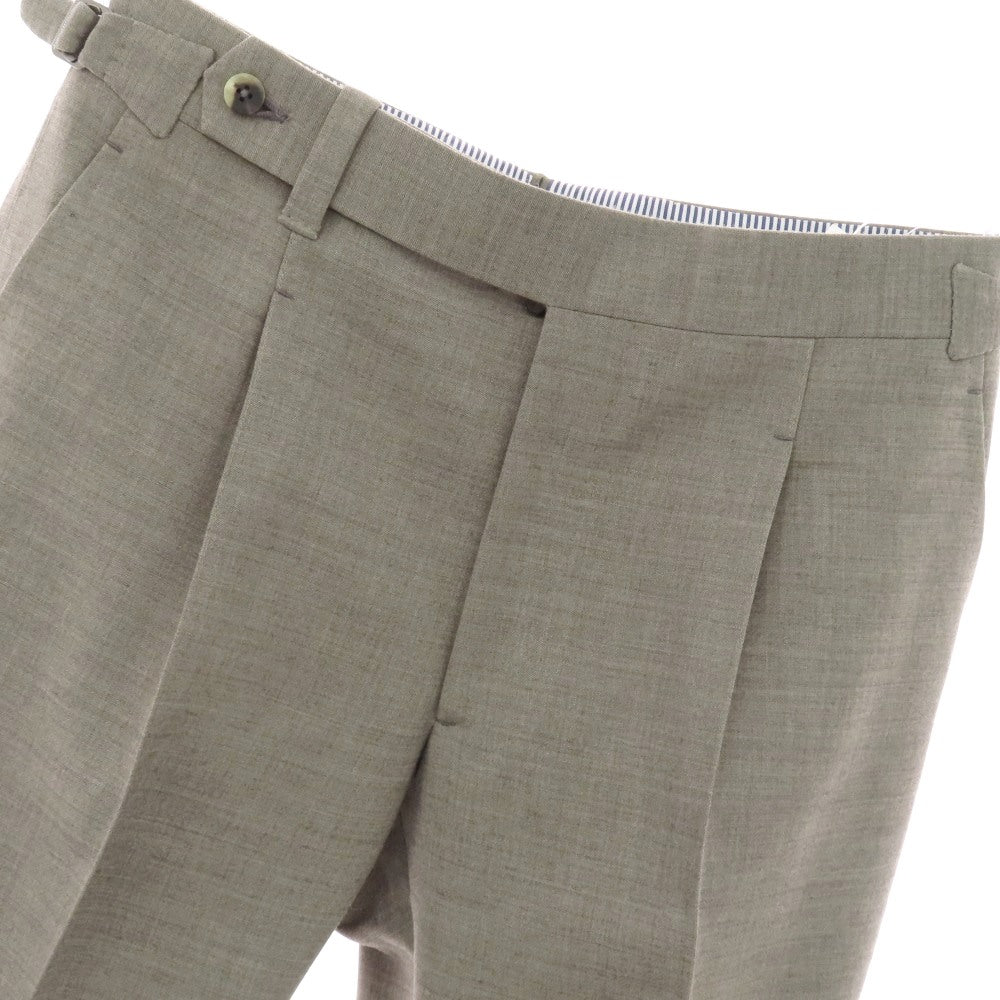 【中古】イガラシトラウザーズ 五十嵐 IGARASHI TROUSERS ストレッチ ポリエステルウールレーヨン ドレススラックスパンツ ウォームグレー系【サイズ表記なし(M位)】【 状態ランクB 】【 メンズ 】