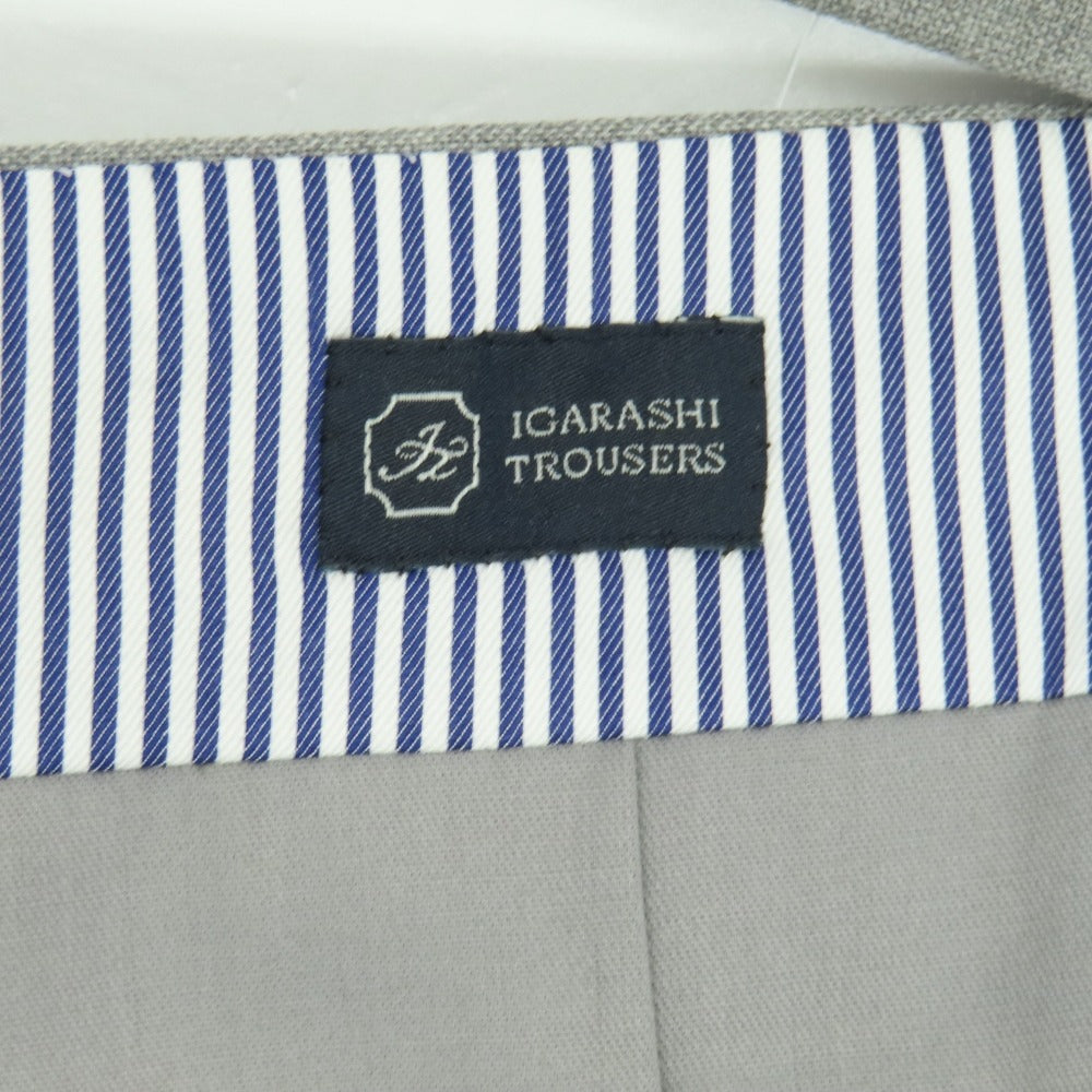 【中古】イガラシトラウザーズ 五十嵐 IGARASHI TROUSERS ストレッチ ポリエステル系 ドレススラックスパンツ ライトグレー【サイズ表記なし(M位)】【 状態ランクB 】【 メンズ 】