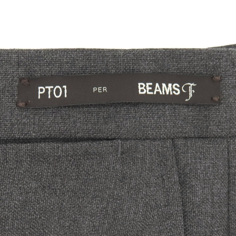 【中古】ピーティーゼロウーノ PT01 BEAMS F別注 SUPER100’S ウール ドレススラックスパンツ ダークグレー【サイズ46】【 状態ランクC 】【 メンズ 】