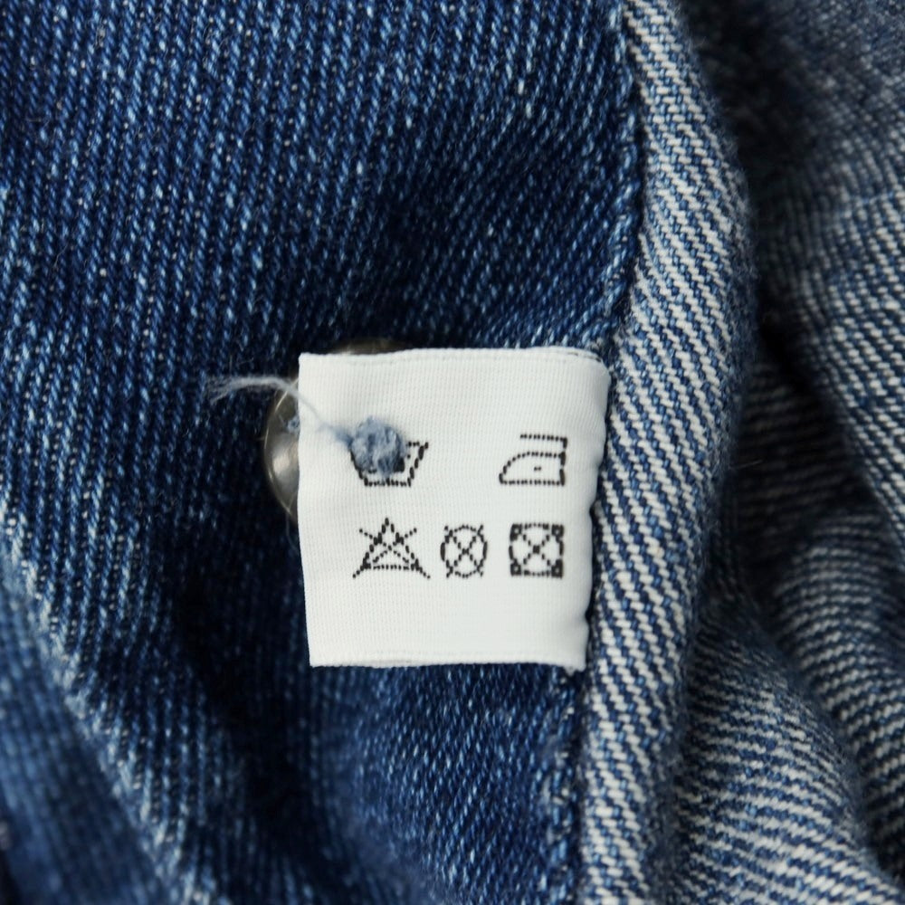 【中古】アレッサンドロ ゲラルディ ALESSANDRO GHERARDI コットン デニムジャケット ブルゾン ダークブルー【サイズL】【 状態ランクB 】【 メンズ 】