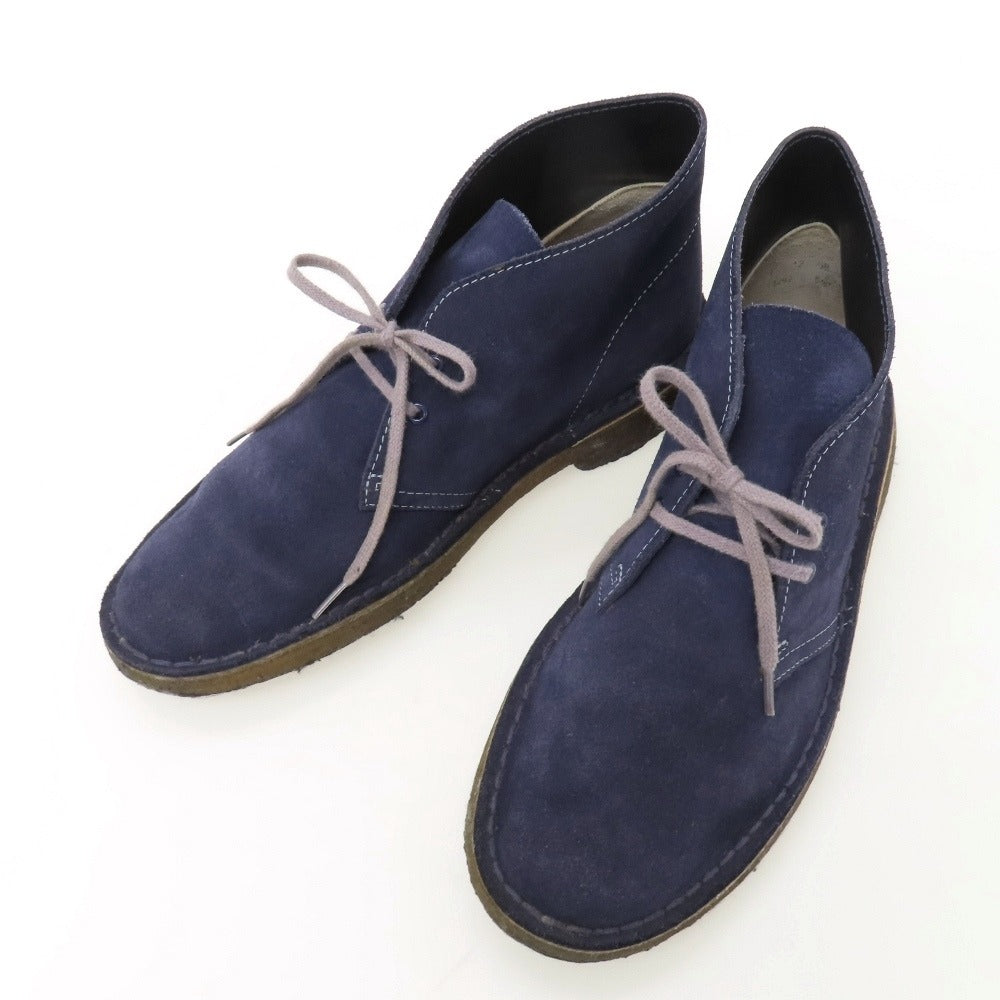 【中古】クラークス Clarks スエード ブーツ ネイビー【サイズUS7】【 状態ランクB 】【 メンズ 】