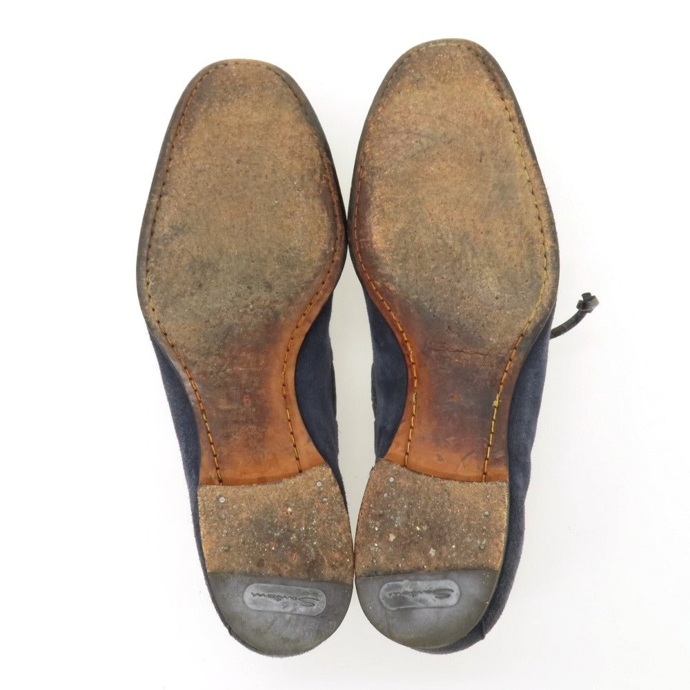【中古】サントーニ Santoni BEAMS F別注 スエード ローファー ネイビー【サイズ6】【 状態ランクC 】【 メンズ 】