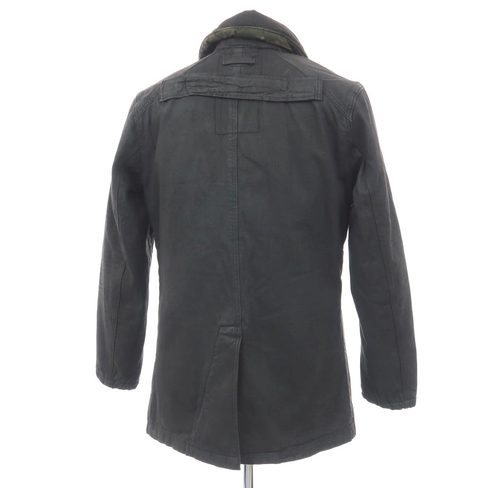 【新品】ジースターロウ G-STAR RAW 染色加工 コットン カラ ペリスコープ デニム 中綿入り ピーコート グレーブラック【サイズM】【 状態ランクN 】【 メンズ 】