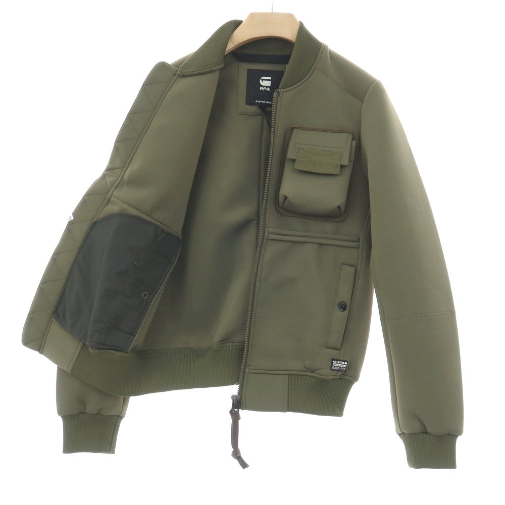 【新品】ジースターロウ G-STAR RAW NEOPRENE JKT ポリエステルポリウレタン ミリタリージャケット オリーブグリーン【サイズXS】【 状態ランクN 】【 メンズ 】