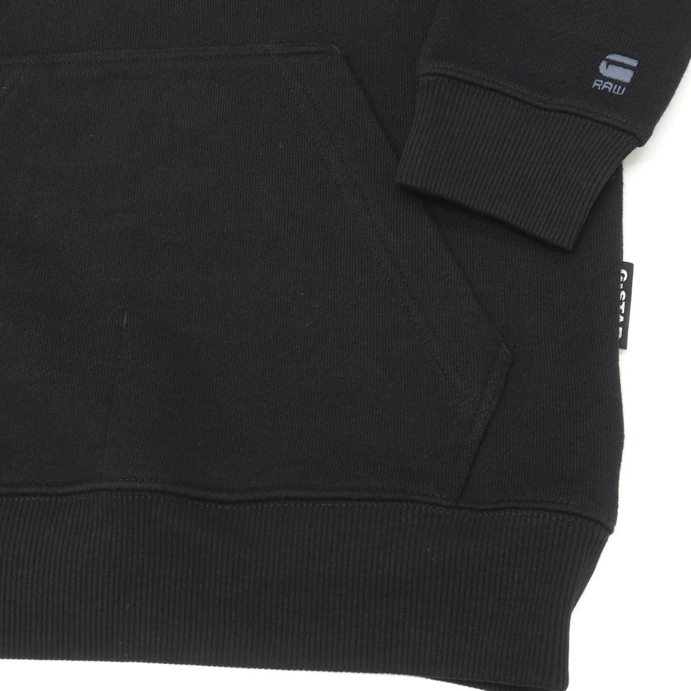 【新品】ジースターロウ G-STAR RAW コットン ハーフジップ プルオーバー パーカー ブラック【サイズXXS】【 状態ランクN 】【 メンズ 】