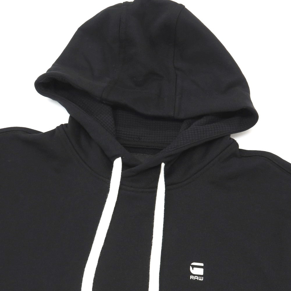 【新品】ジースターロウ G-STAR RAW コットンポリエステル 半袖 プルオーバー パーカー ブラック【サイズXXS】【 状態ランクN 】【 メンズ 】