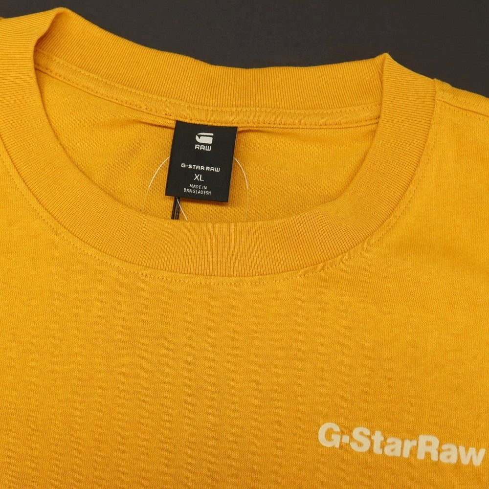【新品】ジースターロウ G-STAR RAW PHOTOGRAPHER LOOSE R T コットン フロッキープリント クルーネック 半袖Tシャツ オレンジ【サイズXL】【 状態ランクN 】【 メンズ 】