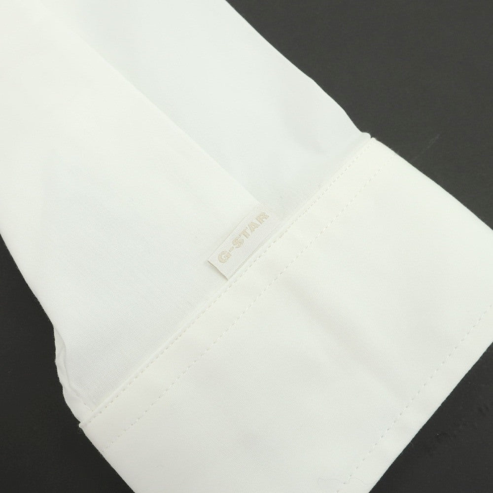 【中古】ジースターロウ G-STAR RAW ストレッチコットン レギュラーカラー カジュアルシャツ ホワイト【サイズL】【 状態ランクC 】【 メンズ 】