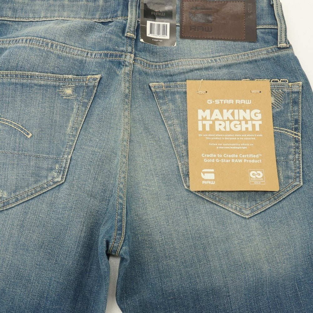 【新品アウトレット】ジースターロウ G-STAR RAW ダメージ&リペア加工 コットンポリウレタン デニムパンツ ジーンズ ブルー【サイズ28/30】【 状態ランクN- 】【 メンズ 】