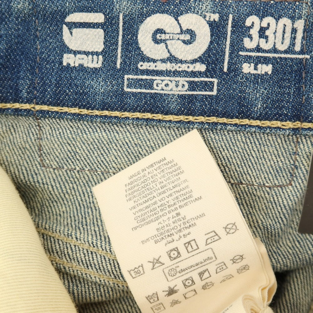 【新品アウトレット】ジースターロウ G-STAR RAW ダメージ&リペア加工 コットンポリウレタン デニムパンツ ジーンズ ブルー【サイズ29/32】【 状態ランクN- 】【 メンズ 】