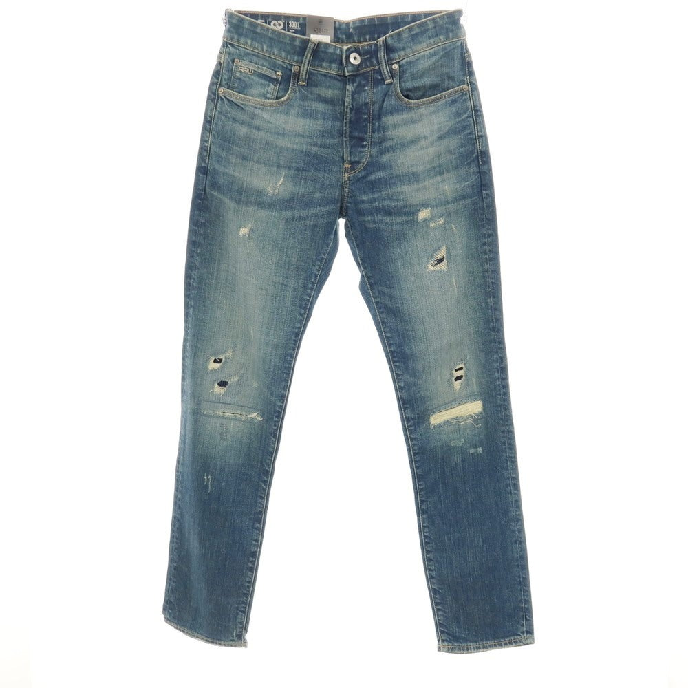 【新品アウトレット】ジースターロウ G-STAR RAW ダメージ&リペア加工 コットンポリウレタン デニムパンツ ジーンズ ブルー【サイズ30/32】【 状態ランクN- 】【 メンズ 】