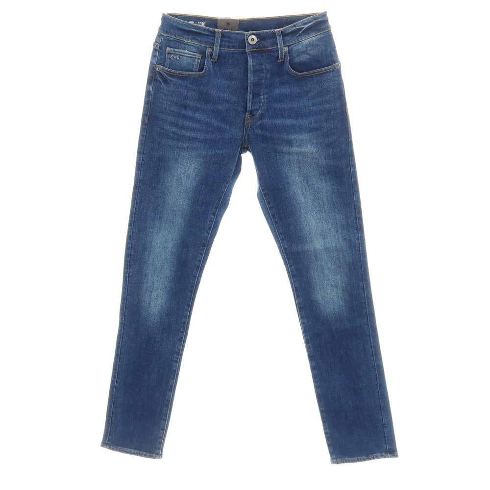 【新品アウトレット】ジースターロウ G-STAR RAW 3301 SLIM ストレッチ コットン デニムパンツ ジーンズ ネイビーブルー【サイズ28/32】【 状態ランクN- 】【 メンズ 】