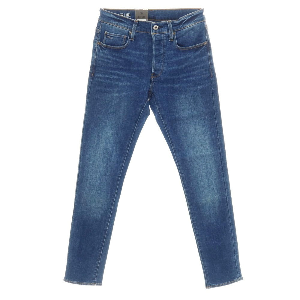 【新品アウトレット】ジースターロウ G-STAR RAW 3301 SLIM ストレッチ コットン デニムパンツ ジーンズ ネイビーブルー【サイズ28/32】【 状態ランクN- 】【 メンズ 】