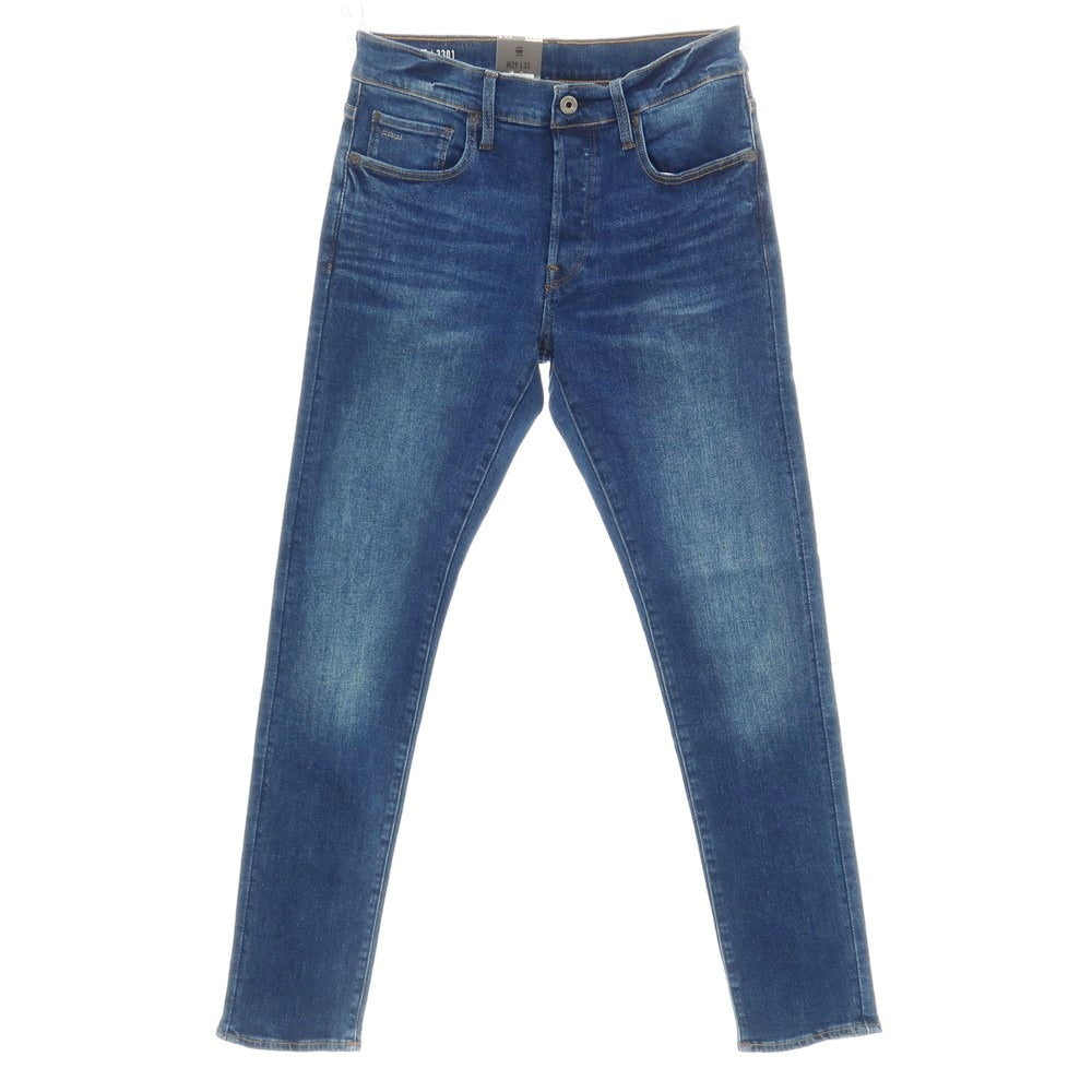 【新品アウトレット】ジースターロウ G-STAR RAW 3301 SLIM ストレッチ コットン デニムパンツ ジーンズ ネイビーブルー【サイズ29/32】【 状態ランクN- 】【 メンズ 】