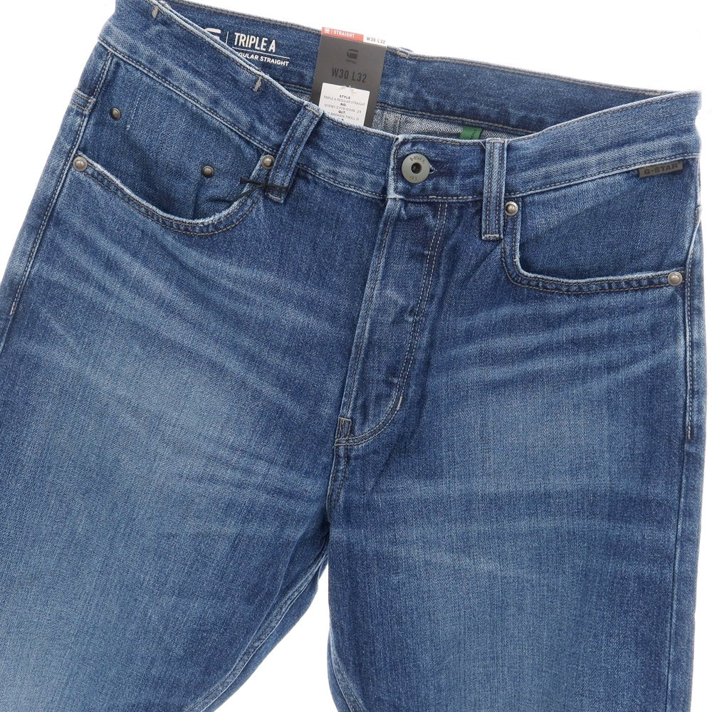 【新品アウトレット】ジースターロウ G-STAR RAW TRIPLE A REGULAR STRAIGHT コットン デニムパンツ ジーンズ ブルー【サイズ30/32】【 状態ランクN- 】【 メンズ 】
