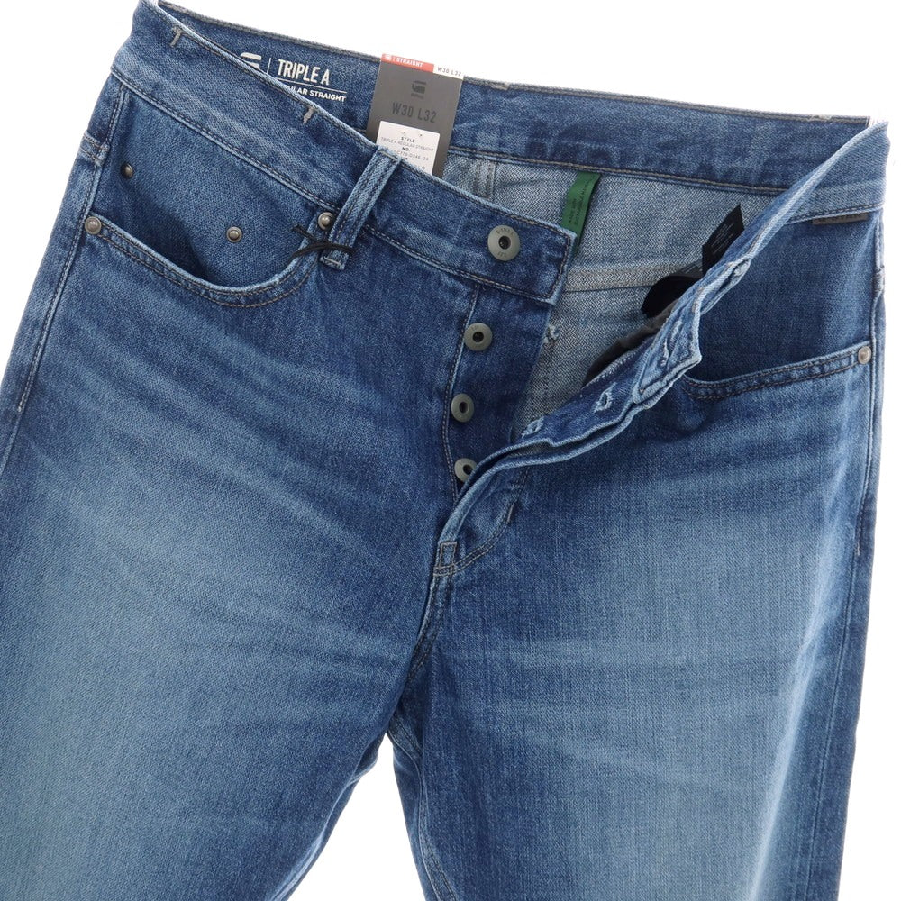 【新品アウトレット】ジースターロウ G-STAR RAW TRIPLE A REGULAR STRAIGHT コットン デニムパンツ ジーンズ ブルー【サイズ30/32】【 状態ランクN- 】【 メンズ 】