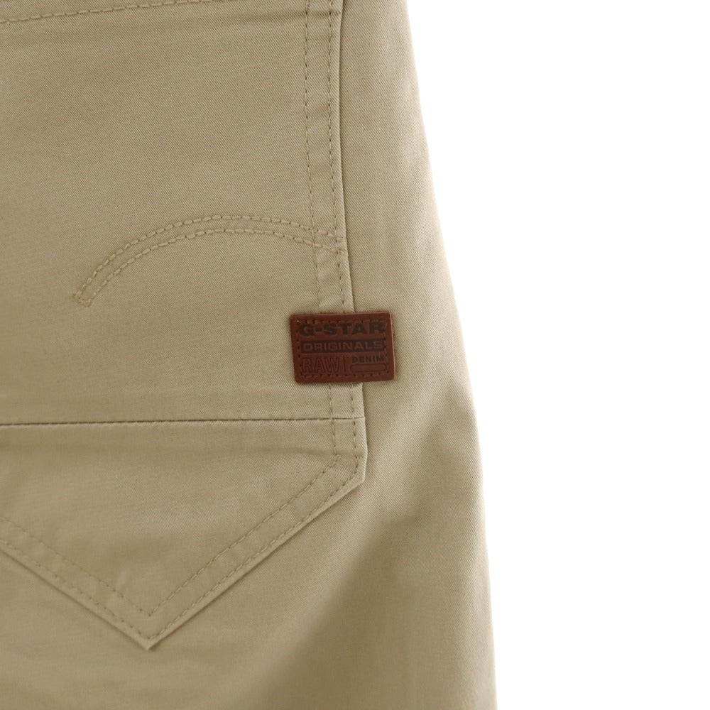 【新品アウトレット】ジースターロウ G-STAR RAW D-STAQ 3D STRAIGHT TAPERED ストレッチ コットン 5ポケットパンツ ベージュ【サイズ26/32】【 状態ランクN- 】【 メンズ 】