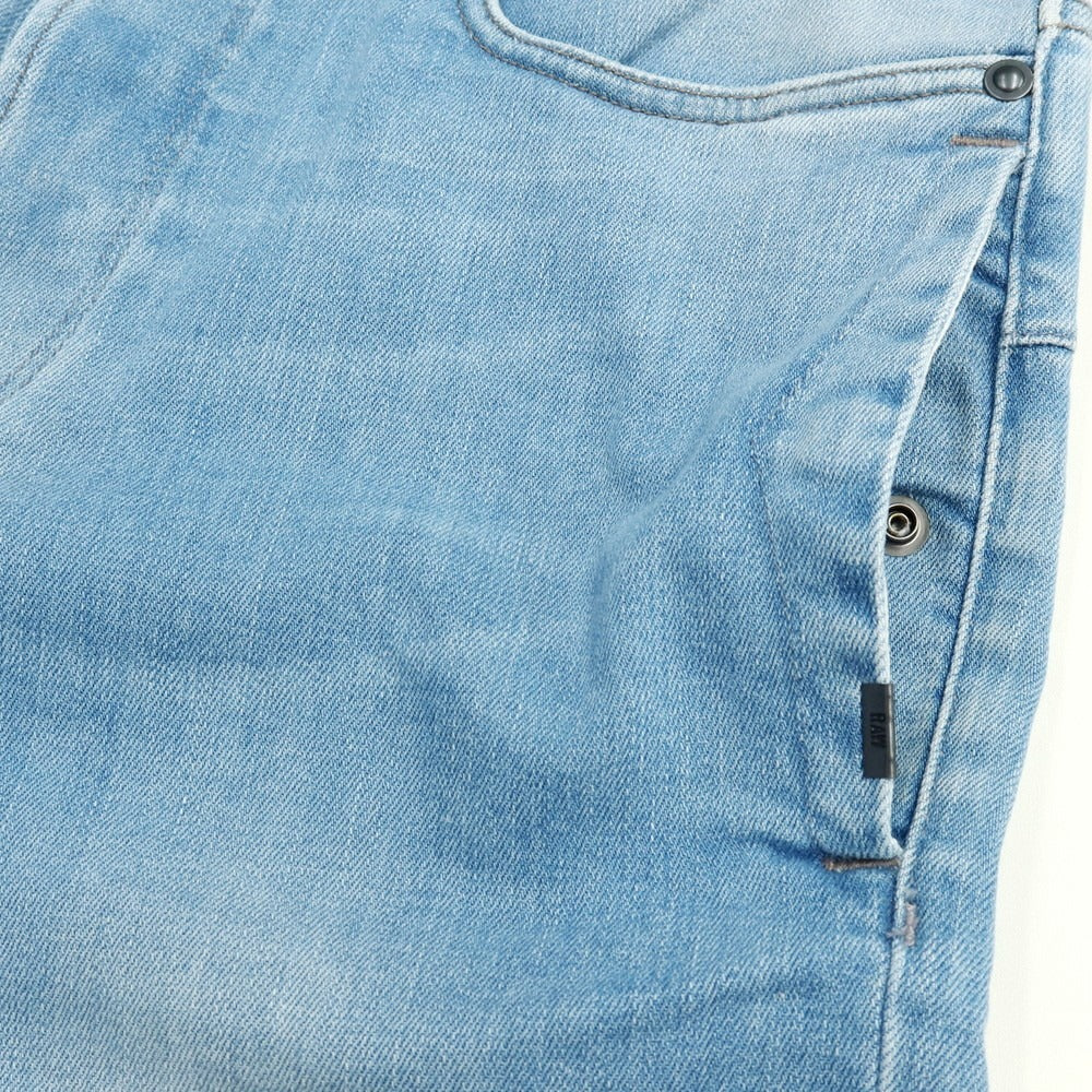 【新品】ジースターロウ G-STAR RAW D-STAQ 3D STRAIGHT SHORTS ストレッチ デニム ショートパンツ ライトブルー【サイズ28】【 状態ランクN 】【 メンズ 】