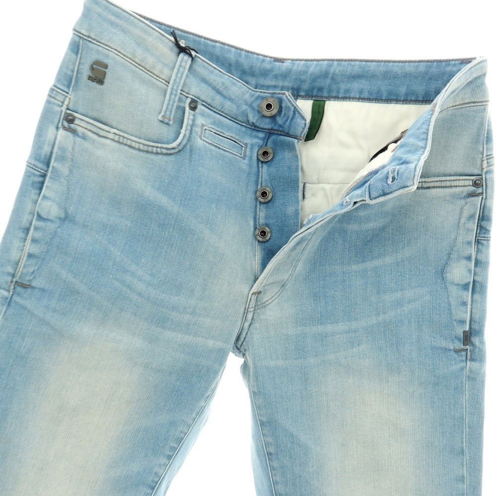 【新品アウトレット】ジースターロウ G-STAR RAW D-STAQ 3D STRAIGHT SHORTS ストレッチ デニム ショートパンツ ライトブルー【サイズ28】【 状態ランクN- 】【 メンズ 】