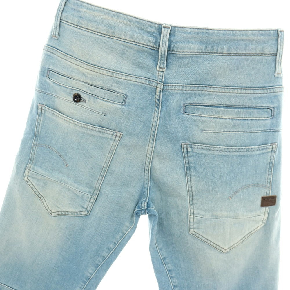 【新品アウトレット】ジースターロウ G-STAR RAW D-STAQ 3D STRAIGHT SHORTS ストレッチ デニム ショートパンツ ライトブルー【サイズ28】【 状態ランクN- 】【 メンズ 】
