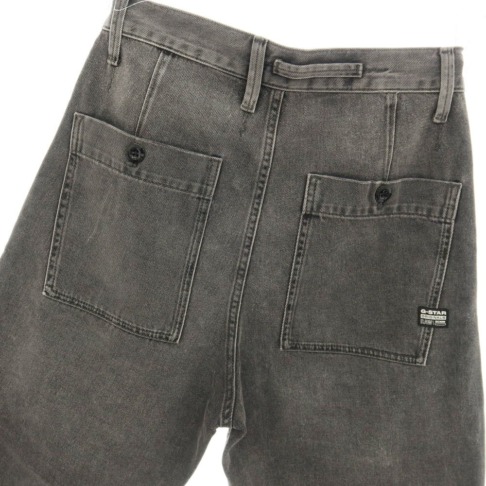 【新品】ジースターロウ G-STAR RAW WORKER CHINO RELAXED SHORT コットン デニム ショートパンツ ブラック(グレー)【サイズ28】【 状態ランクN 】【 メンズ 】