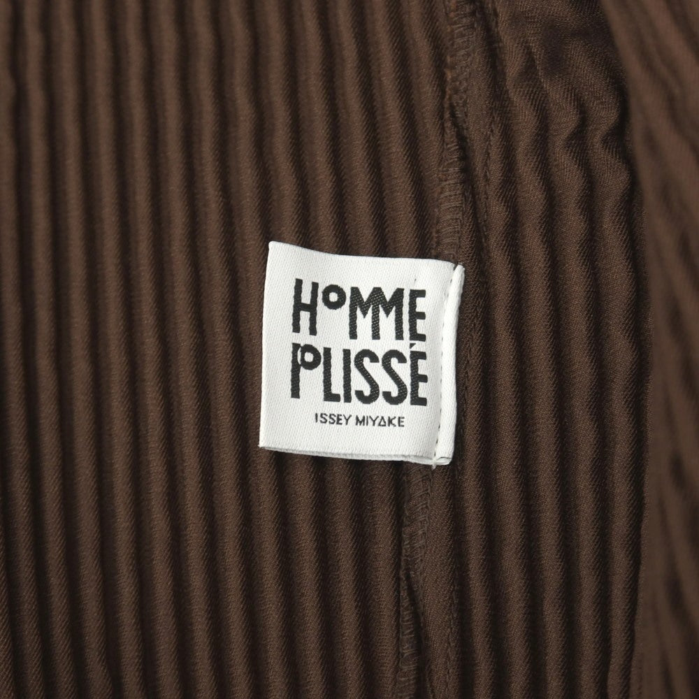 【中古】オム プリッセ イッセイミヤケ HOMME PLISSE ISSEY MIYAKE 2026年春夏 プリーツ ダブル4B ジャケット ダークブラウン【サイズ表記なし(L位)】【 状態ランクA 】【 メンズ 】