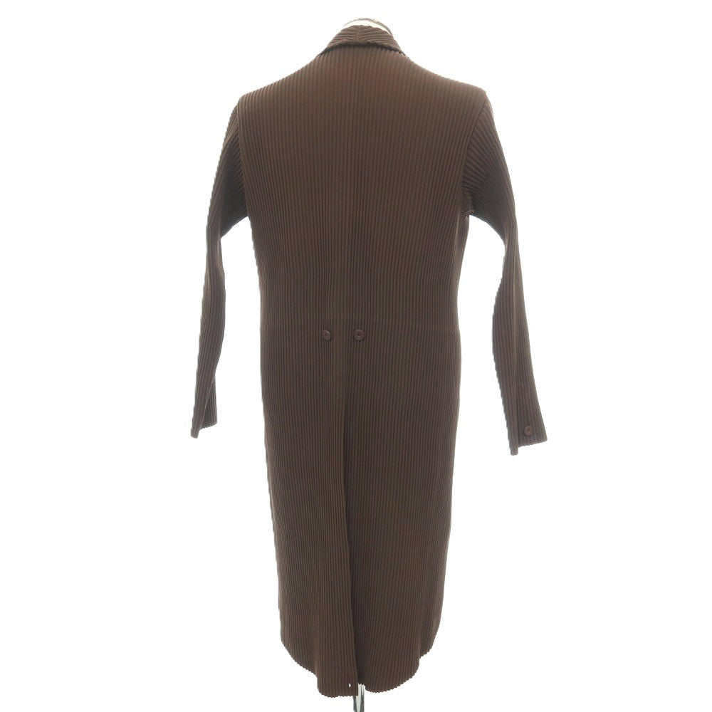 【中古】オム プリッセ イッセイミヤケ HOMME PLISSE ISSEY MIYAKE 2026年春夏 プリーツ 2B ロングジャケット ブラウン【サイズ表記なし(L位)】【 状態ランクA 】【 メンズ 】