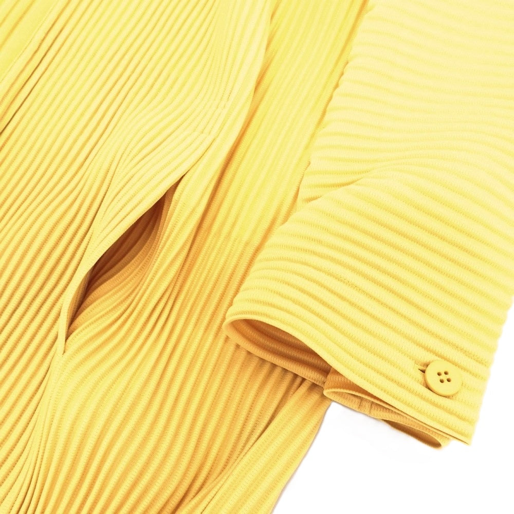 【中古】オム プリッセ イッセイミヤケ HOMME PLISSE ISSEY MIYAKE 2026年春夏 プリーツ フーデッドブルゾン イエロー【サイズ表記なし(L位)】【 状態ランクA 】【 メンズ 】