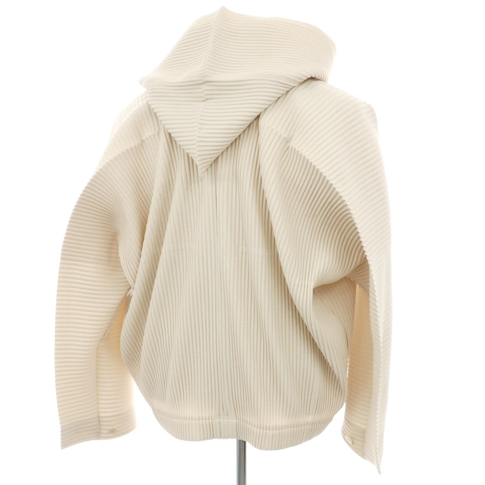 【中古】オム プリッセ イッセイミヤケ HOMME PLISSE ISSEY MIYAKE 2026年春夏 プリーツ フーデッドブルゾン ライトベージュ【サイズ表記なし(L位)】【 状態ランクB 】【 メンズ 】
