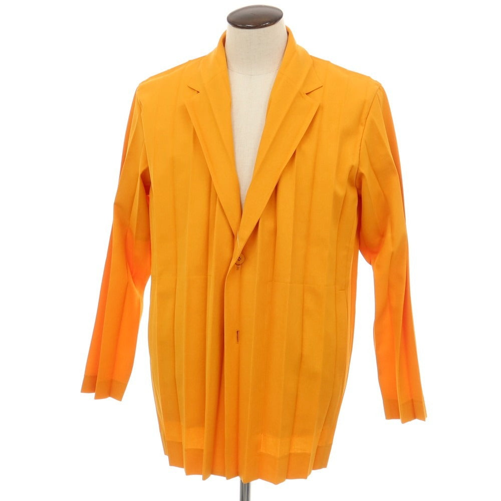 【中古】オム プリッセ イッセイミヤケ HOMME PLISSE ISSEY MIYAKE 2026年春夏 アコーディオンプリーツ加工 2B カジュアルジャケット オレンジ【サイズ表記なし(L位)】【 状態ランクA 】【 メンズ 】