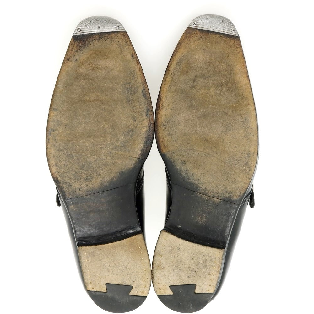【中古】クロケットアンドジョーンズ CROCKETT&JONES ハンドグレード PRESCOT カーフ ドレスシューズ ブラック【サイズ8 1/2D】【 状態ランクD 】【 メンズ 】