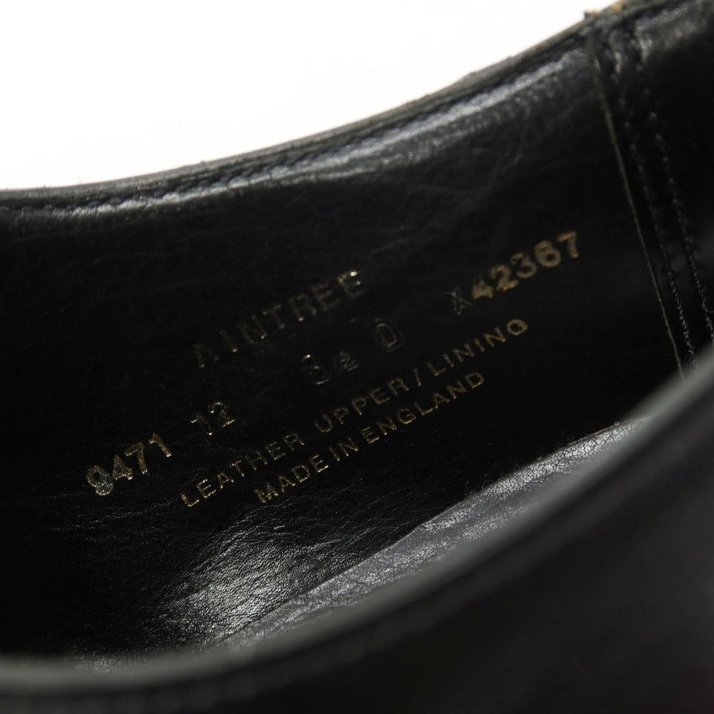 【中古】クロケットアンドジョーンズ CROCKETT&JONES ハンドグレード AINTREE カーフ ドレスシューズ ブラック【サイズ8 1/2D】【 状態ランクD 】【 メンズ 】