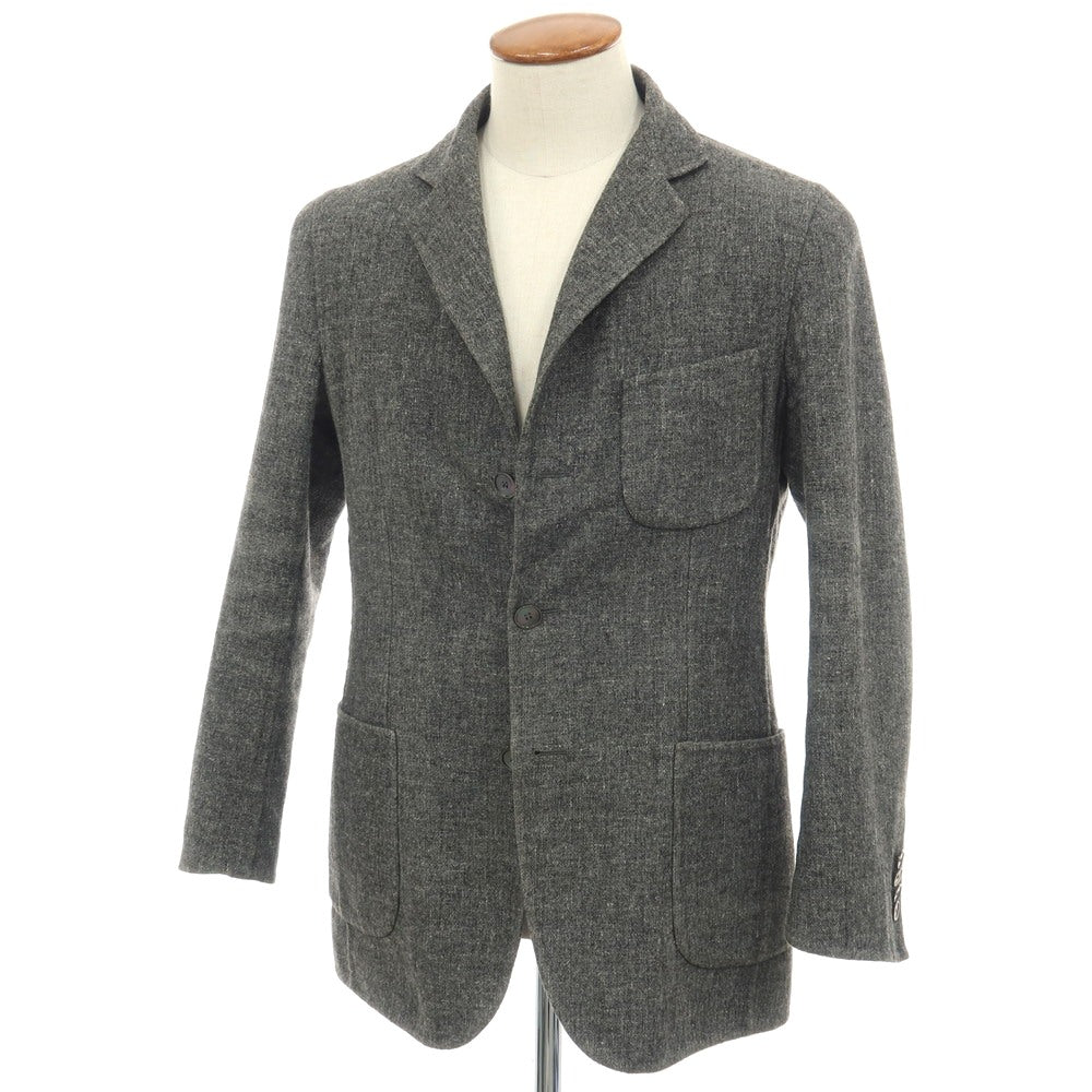 【中古】サルトリオ Sartorio ウールコットンカシミヤ 3B テーラードジャケット グレー【サイズ46】【 状態ランクC 】【 メンズ 】