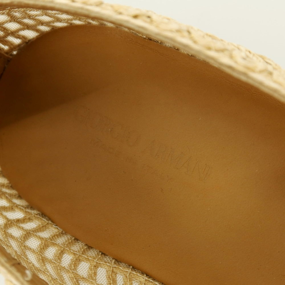 【中古】ジョルジオアルマーニ GIORGIO ARMANI 2026年春夏 コットン系 ローファー ベージュ【サイズ7】【 状態ランクB 】【 メンズ 】