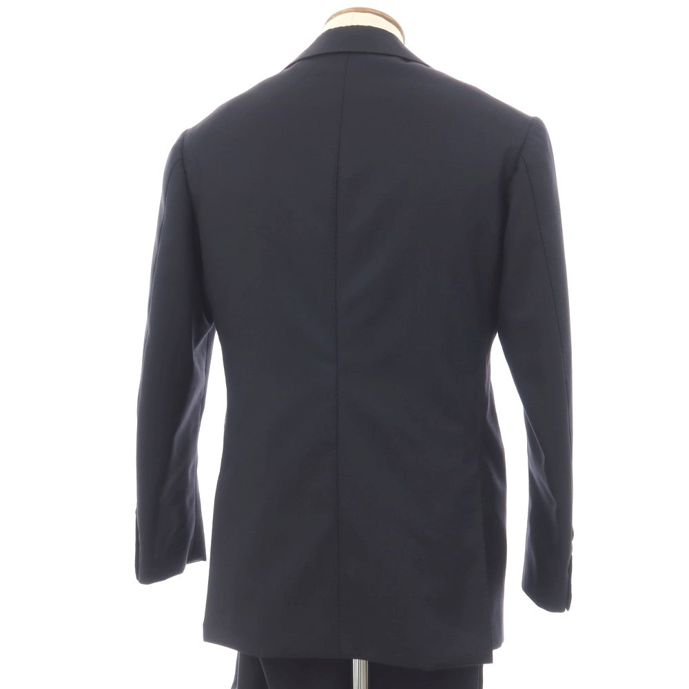 【中古】ノーブランド no brand スリーピース ウール系 3つボタンスーツ ネイビー【サイズ表記なし(46位)】【 状態ランクB 】【 メンズ 】