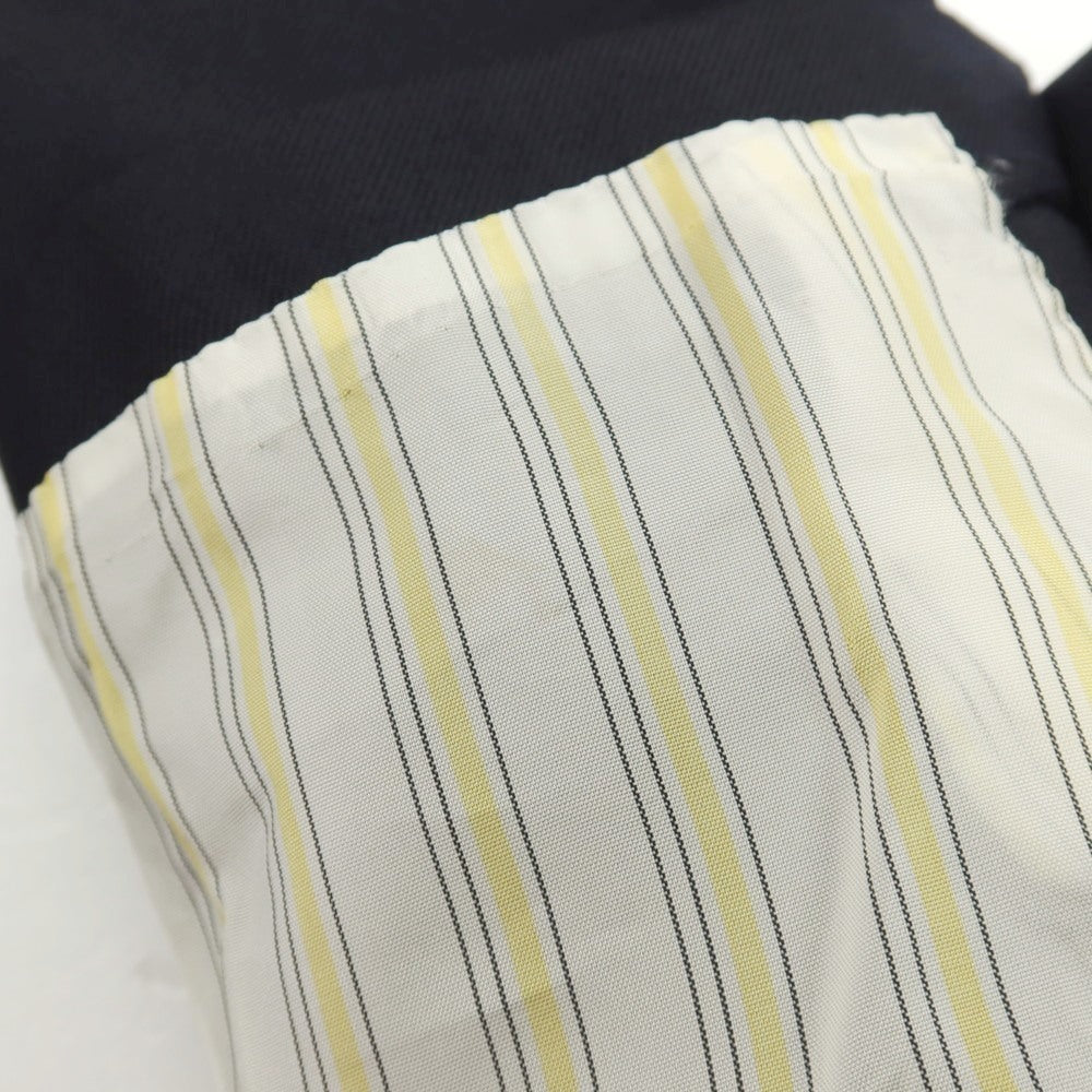【中古】ノーブランド no brand スリーピース ウール系 3つボタンスーツ ネイビー【サイズ表記なし(46位)】【 状態ランクB 】【 メンズ 】
