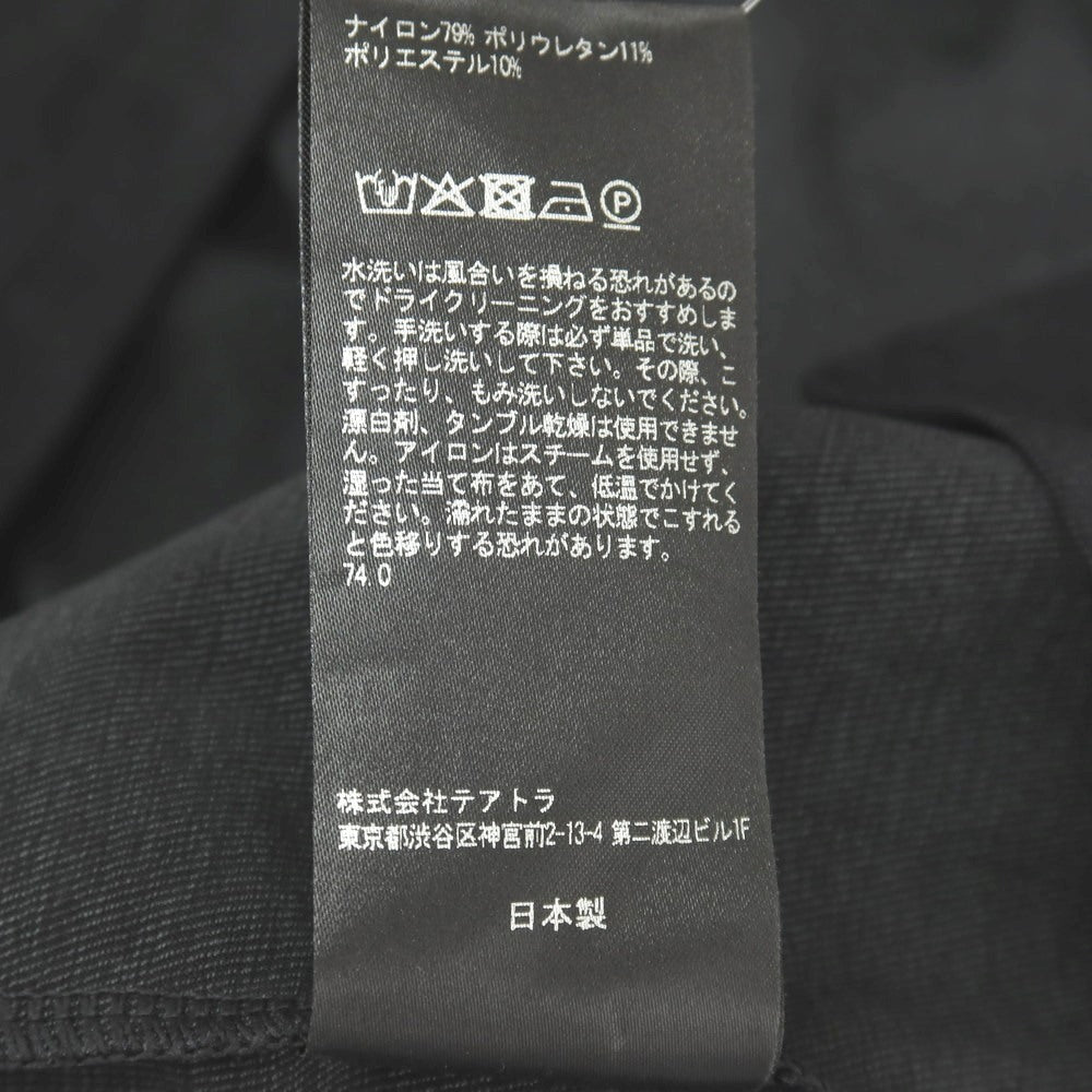 【中古】テアトラ TEATORA 2026年春夏 ストレッチ ナイロンポリエステル カプセルスナップ 半袖ポロシャツ ブラック【サイズ3】【 状態ランクA 】【 メンズ 】