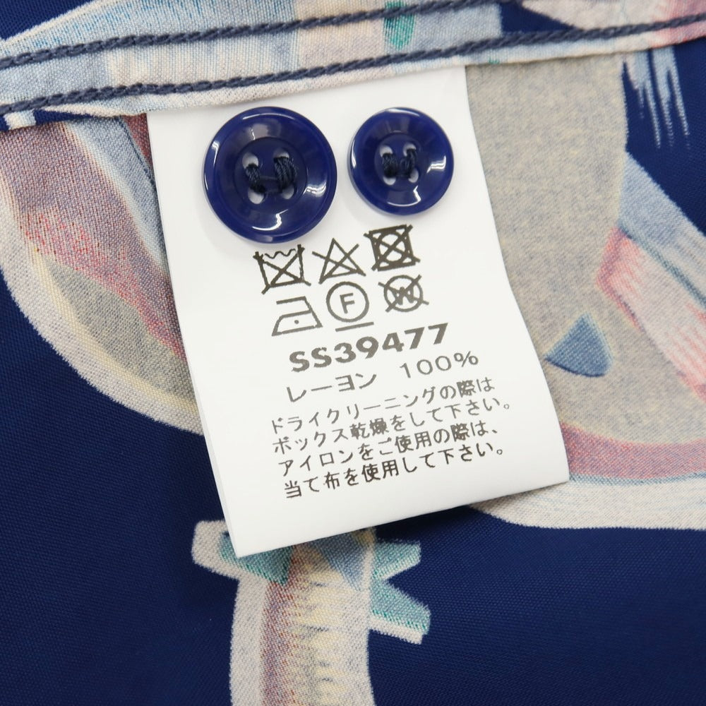 【中古】サンサーフ SUN SURF 2026年春夏 THE SPACE SHIP オープンカラー 半袖シャツ アロハシャツ ネイビー系【サイズL】【 状態ランクA 】【 メンズ 】