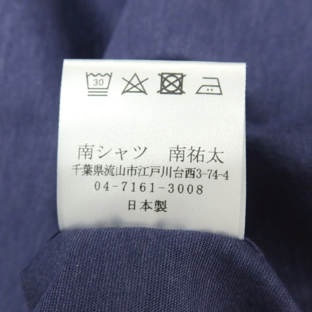 【中古】ミナミ シャツ MINAMI SHIRTS BESPOKE(フルオーダー) コットン 半袖ポロシャツ パープルブルー【サイズ表記なし(M位)】【 状態ランクA 】【 メンズ 】