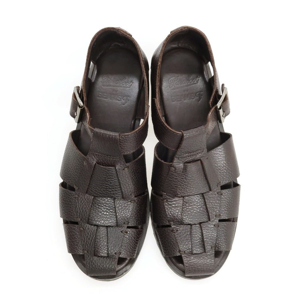 【中古】パラブーツ Paraboot BEAMS F別注 レザー サンダル ダークブラウン【サイズ42】【 状態ランクB 】【 メンズ 】