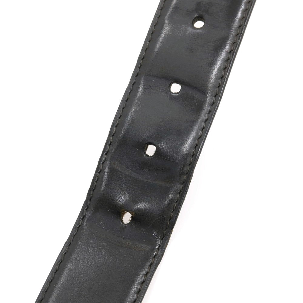 【中古】ブルガリ BVLGARI レザー ベルト ブラック【サイズ46/115】【 状態ランクD 】【 メンズ 】